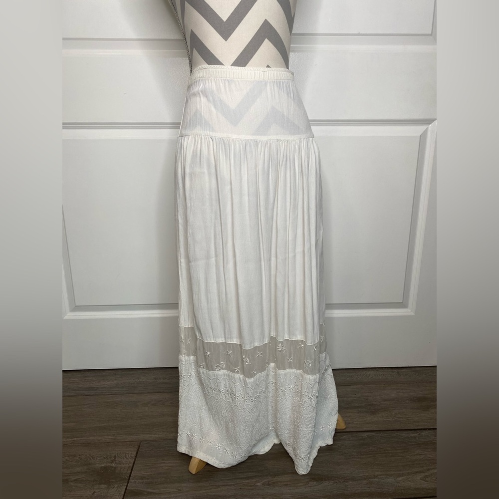Johnny Was XS White Boho Skirt